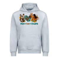 Heather Grey peace love cowgirls Urban Hoodie - OliviaCreatesArt