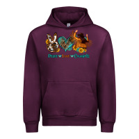 Mauve Wine peace love cowgirls Urban Hoodie - OliviaCreatesArt