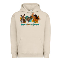 Pigment French Oak peace love cowgirls Urban Hoodie - OliviaCreatesArt