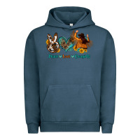 Pigment Midnight Navy peace love cowgirls Urban Hoodie - OliviaCreatesArt