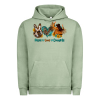 Pigment Oil Green peace love cowgirls Urban Hoodie - OliviaCreatesArt