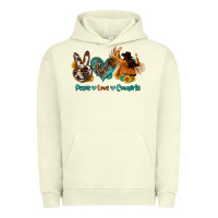 Pigment Pistachio peace love cowgirls Urban Hoodie - OliviaCreatesArt