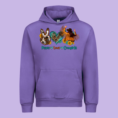 Peace Love Cowgirls Urban Hoodie Designed By Oliviacreatesart