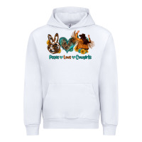 White peace love cowgirls Urban Hoodie - OliviaCreatesArt