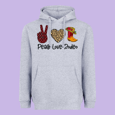 Peace Love Rodeo Heavyweight Hoodie Designed By Bettercallsaul