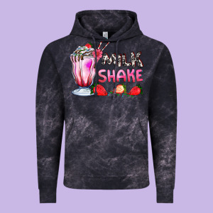 Milkshake With Strawberry Vintage Hoodie Designed By Adodesignshop