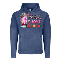 Vintage Denim milkshake with strawberry Vintage Hoodie - AdoDesignShop