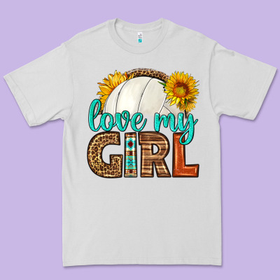 Love My Girl Volleyball Premium Tee Designed By Hra Design Shop