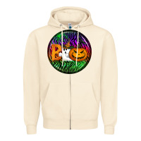 Sandshell halloween round earrings 3 Zipper Hoodie - BundleAndBundleShop