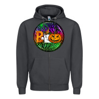 Smoke halloween round earrings 3 Zipper Hoodie - BundleAndBundleShop