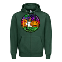 Sports Green halloween round earrings 3 Zipper Hoodie - BundleAndBundleShop