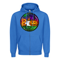 True Royal halloween round earrings 3 Zipper Hoodie - BundleAndBundleShop