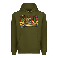 Army Green santas favorite bus driver Premium Hoodie - texasbilliewilder