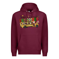 Burgundy santas favorite bus driver Premium Hoodie - texasbilliewilder