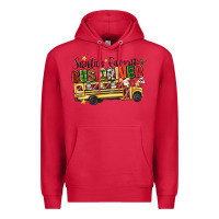 Cardinal santas favorite bus driver Premium Hoodie - texasbilliewilder