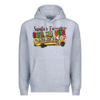 Heather Grey santas favorite bus driver Premium Hoodie - texasbilliewilder