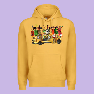 Santas Favorite Bus Driver Premium Hoodie Designed By Texasbilliewilder