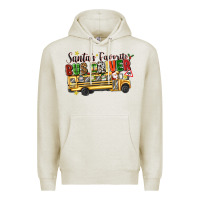 Oatmeal Heather santas favorite bus driver Premium Hoodie - texasbilliewilder