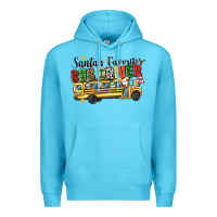 Ocean Blue santas favorite bus driver Premium Hoodie - texasbilliewilder