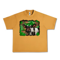 Peanut Butter st Patricks cow with leopard background holstein cow Urban Heavy Tee - Jasminsmagicworld