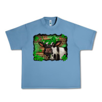 Pebble Blue st Patricks cow with leopard background holstein cow Urban Heavy Tee - Jasminsmagicworld