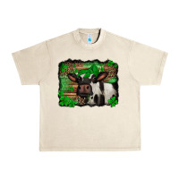 Sandshell st Patricks cow with leopard background holstein cow Urban Heavy Tee - Jasminsmagicworld
