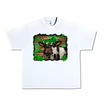 St Patricks Cow With Leopard Background Holstein Cow Urban Heavy Tee | Teevron