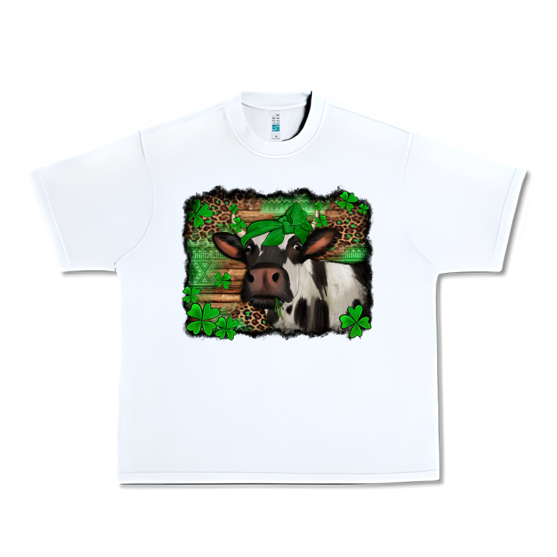 St Patricks Cow With Leopard Background Holstein Cow Urban Heavy Tee by Jasminsmagicworld | Teevron