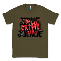 Army Green true crime junkie Classic Tee - MaliasSmallBusiness