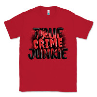 Red true crime junkie Classic Tee - MaliasSmallBusiness