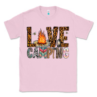 Bubblegum Pink Love Camping Classic Tee - CowhideDigitalArt