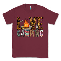 Burgundy Love Camping Classic Tee - CowhideDigitalArt