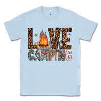 Dusty Blue Love Camping Classic Tee - CowhideDigitalArt