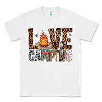 White Love Camping Classic Tee - CowhideDigitalArt