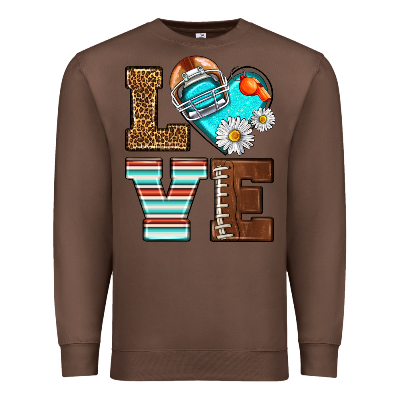 American Football Love And Helmet Premium Sweatshirt by NancyCooperArtShop | Teevron