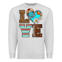 Dove Grey American Football love and helmet Premium Sweatshirt - NancyCooperArtShop