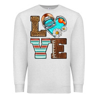 Oatmeal Heather American Football love and helmet Premium Sweatshirt - NancyCooperArtShop