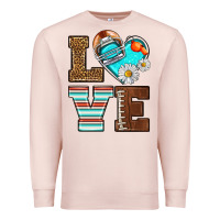 Pale Pink American Football love and helmet Premium Sweatshirt - NancyCooperArtShop