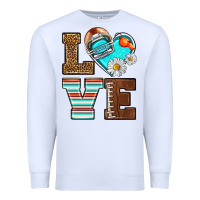 White American Football love and helmet Premium Sweatshirt - NancyCooperArtShop