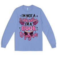 Colony Blue i'm not a booksorm i'm a book dragon Long Sleeve Tee - MaliasSmallBusiness