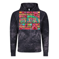 Cloud Black mama with tie dye and flowers Vintage Hoodie - Artiststas