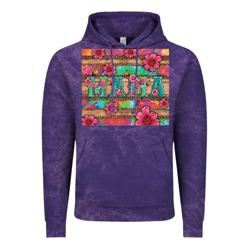 Mama With Tie Dye And Flowers Vintage Hoodie by Artiststas | Teevron