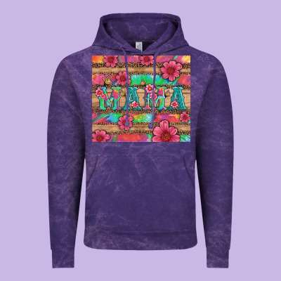 Mama With Tie Dye And Flowers Vintage Hoodie Designed By Artiststas