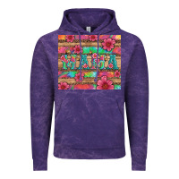 Cloud Purple mama with tie dye and flowers Vintage Hoodie - Artiststas