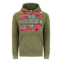 Vintage Olive mama with tie dye and flowers Vintage Hoodie - Artiststas