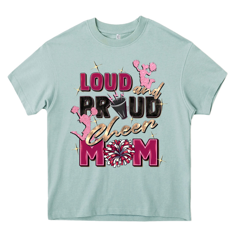 Loud And Proud Cheer Mom Heavy Core Tee by Zillion Design Studio | Teevron