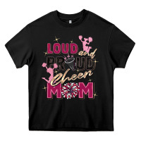 Black loud and proud cheer mom Heavy Core Tee - Zillion Design Studio