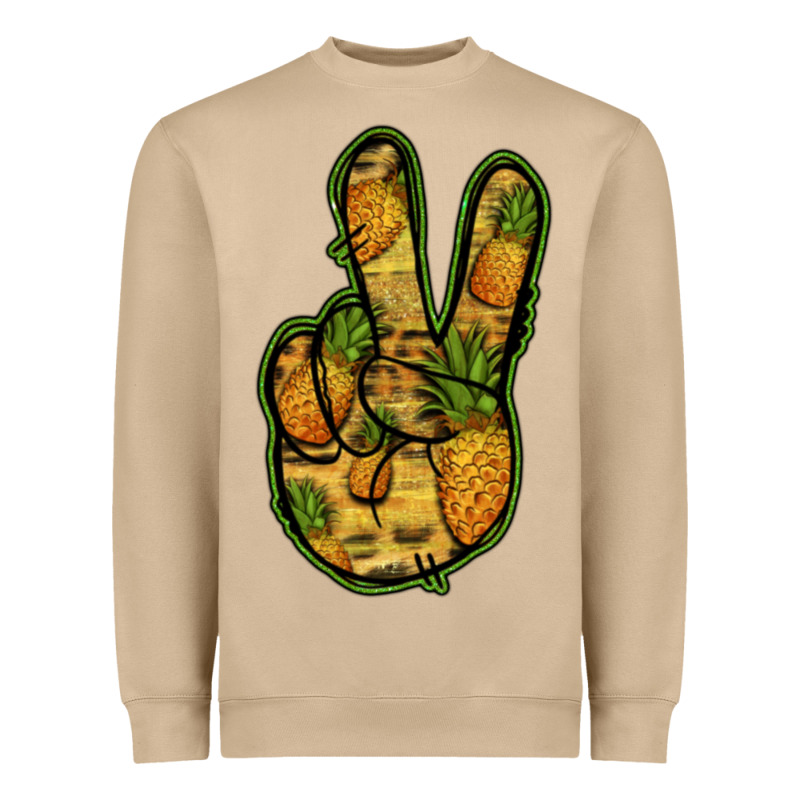 Pineapple Peace Sign Heavyweight Sweatshirt by Jasminsmagicworld | Teevron