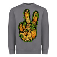 Storm Pineapple Peace Sign Heavyweight Sweatshirt - Jasminsmagicworld
