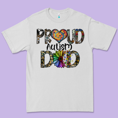 Proud Autism Dad Premium Tee Designed By Sublimationcraftshop